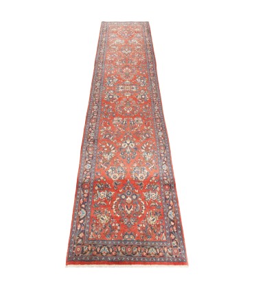 فرش دستباف قدیمی کناره طول سه و نیم متر ساروق کد 705650