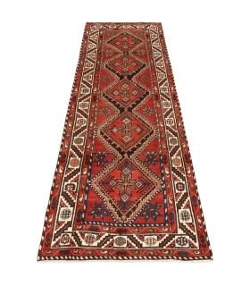 فرش دستباف قدیمی کناره طول سه متر شاهسون کد 705652