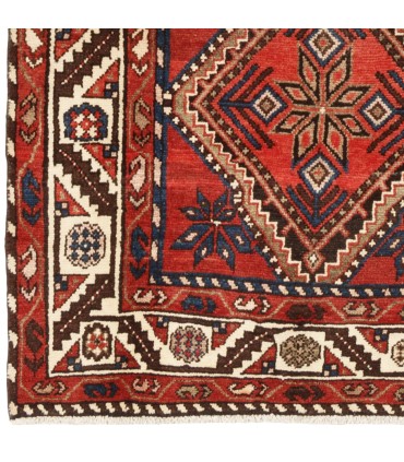 فرش دستباف قدیمی کناره طول سه متر شاهسون کد 705652