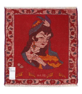 فرش دستباف قدیمی نیم متری قشقایی کد 709290