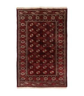 فرش دستباف وینتیج قدیمی سه و نیم متری ترکمن کد 709354