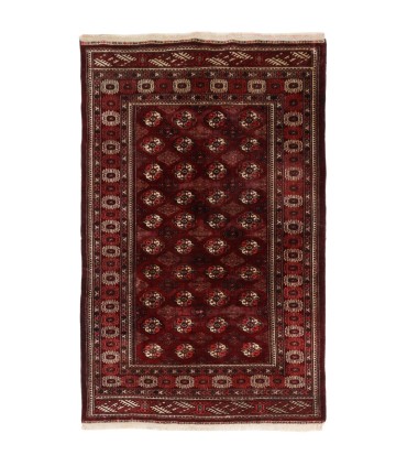 فرش دستباف وینتیج قدیمی سه و نیم متری ترکمن کد 709354