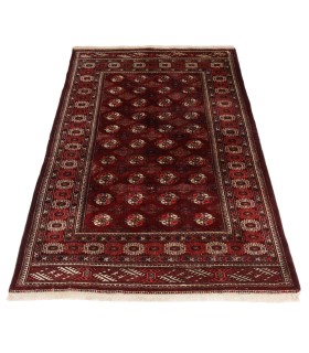 فرش دستباف وینتیج قدیمی سه و نیم متری ترکمن کد 709354