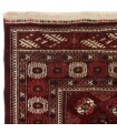 فرش دستباف وینتیج قدیمی سه و نیم متری ترکمن کد 709354