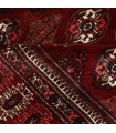 فرش دستباف وینتیج قدیمی سه و نیم متری ترکمن کد 709354