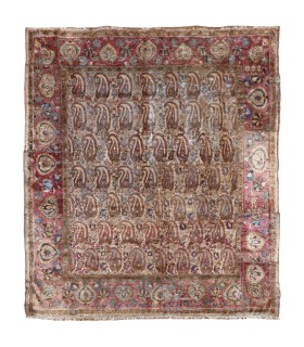 کلاژ فرش دستباف قدیمی ذرع و نیم کاشان کد 709362