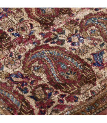 کلاژ فرش دستباف قدیمی ذرع و نیم کاشان کد 709362