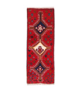 فرش دستباف قدیمی کناره طول یک و نیم متر شیراز کد 709365