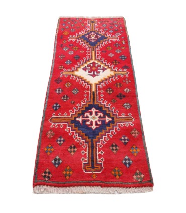فرش دستباف قدیمی کناره طول یک و نیم متر شیراز کد 709365