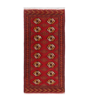فرش دستباف قدیمی یک متری ترکمن کد 709366