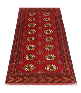 فرش دستباف قدیمی یک متری ترکمن کد 709366