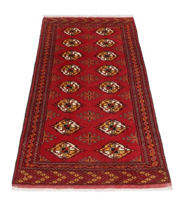 فرش دستباف قدیمی یک متری ترکمن کد 709366