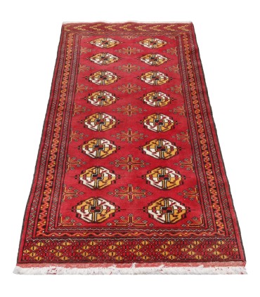 فرش دستباف قدیمی یک متری ترکمن کد 709366
