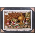 تابلو فرش دستباف طرح سماور و قوری برجسته کد 901166