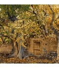 تابلو فرش دستباف منظره کوچه باغ کد 901773