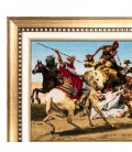 تابلو فرش دستباف طرح شکار بچه شیر کد 901200