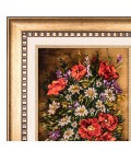 تابلو فرش دستباف طرح دسته گل در گلدان کد 901195