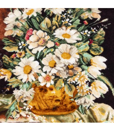 イランの手作り絵画絨毯 タブリーズ 901873