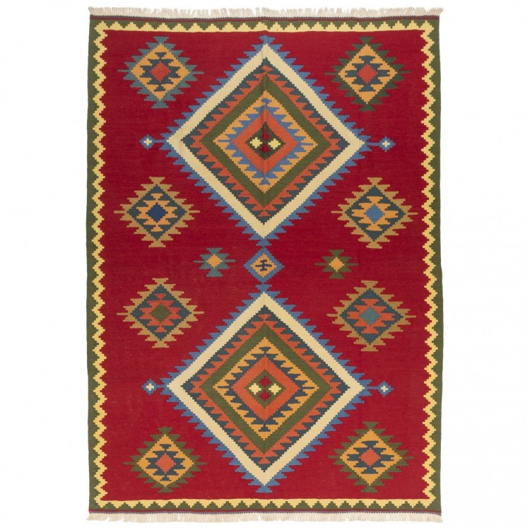 Kilim persiano Qashqai annodato a mano codice 171343 - 167 × 234