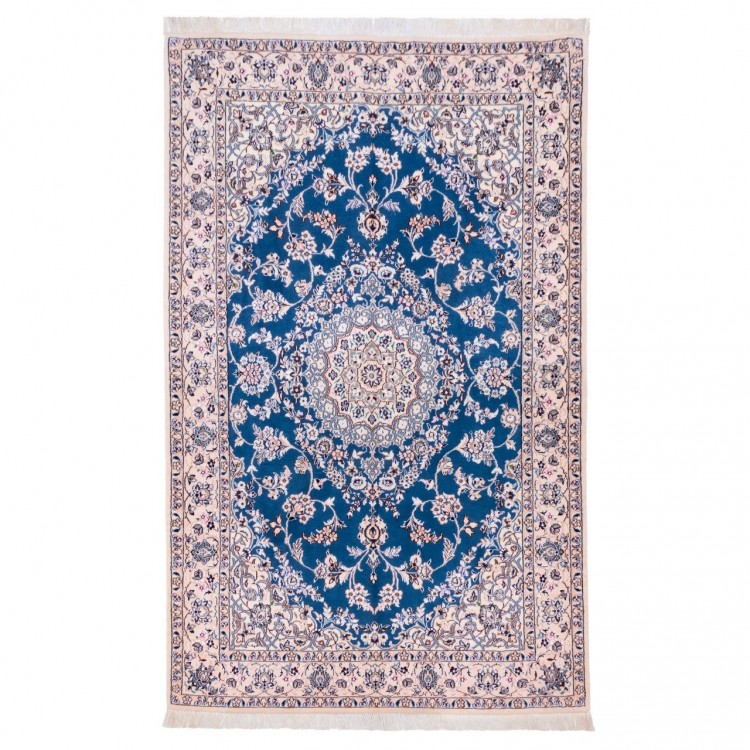 イランの手作りカーペット ナイン 番号 163077 - 130 × 203
