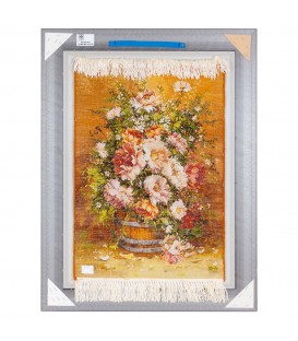 تابلو فرش دستباف گل در گلدان تبریز کد 901899