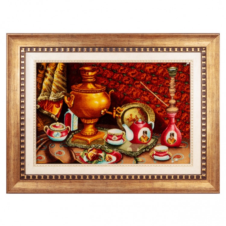 イランの手作り絵画絨毯 タブリーズ 番号 901931