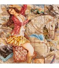 Tableau tapis persan Tabriz fait main Réf ID 901997