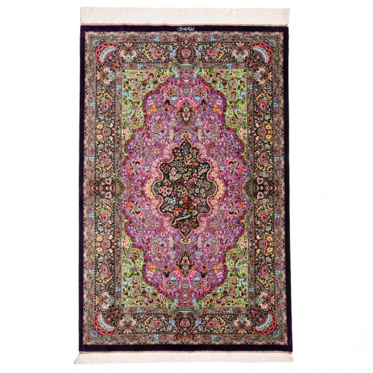 Tapis persan Qom fait main Réf ID 174426 - 101 × 154