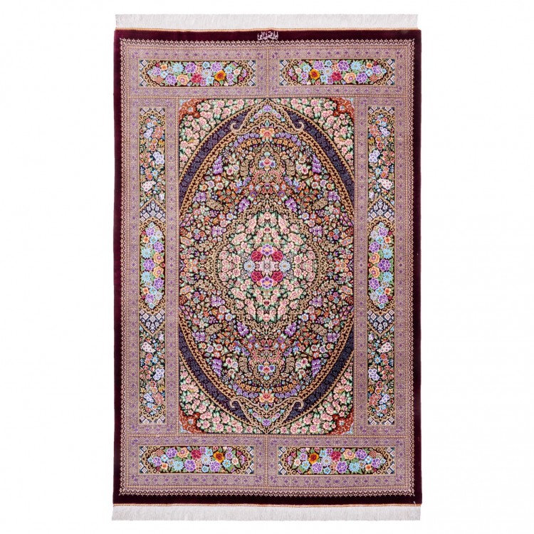 Tapis persan Qom fait main Réf ID 174664 - 100 × 152