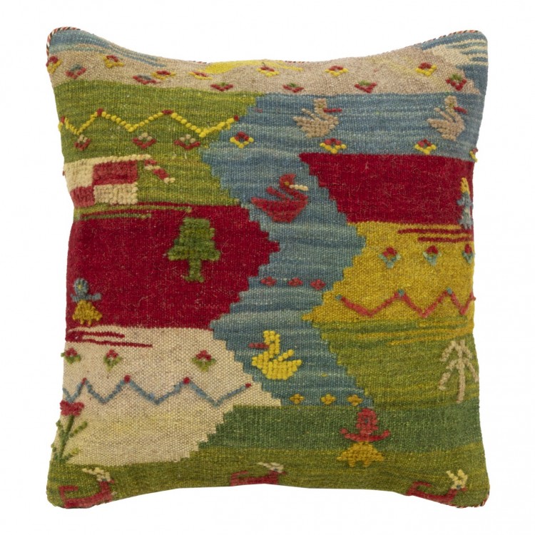 Coussin Kilim Gabbeh fait à la main Réf ID 215007