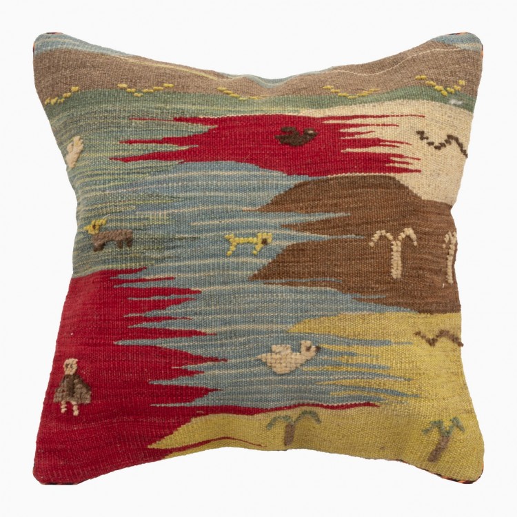 Coussin Kilim Gabbeh fait à la main Réf ID 215042