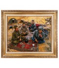 Tableau tapis persan Tabriz fait main Réf ID 902120