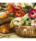 تابلو فرش طرح گل با ویولن کد 901272