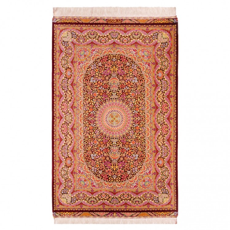 Tapis persan Qom fait main Réf ID 172094 - 80 × 125