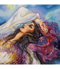 Tableau tapis persan Tabriz fait main Réf ID 793001