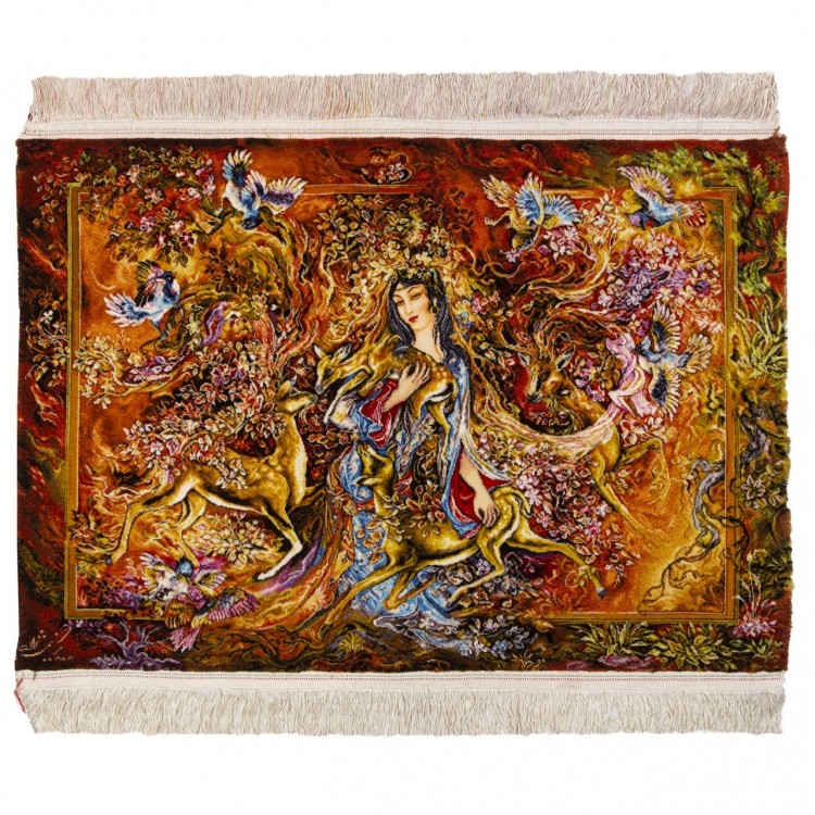 Tableau tapis persan Tabriz fait main Réf ID 793011