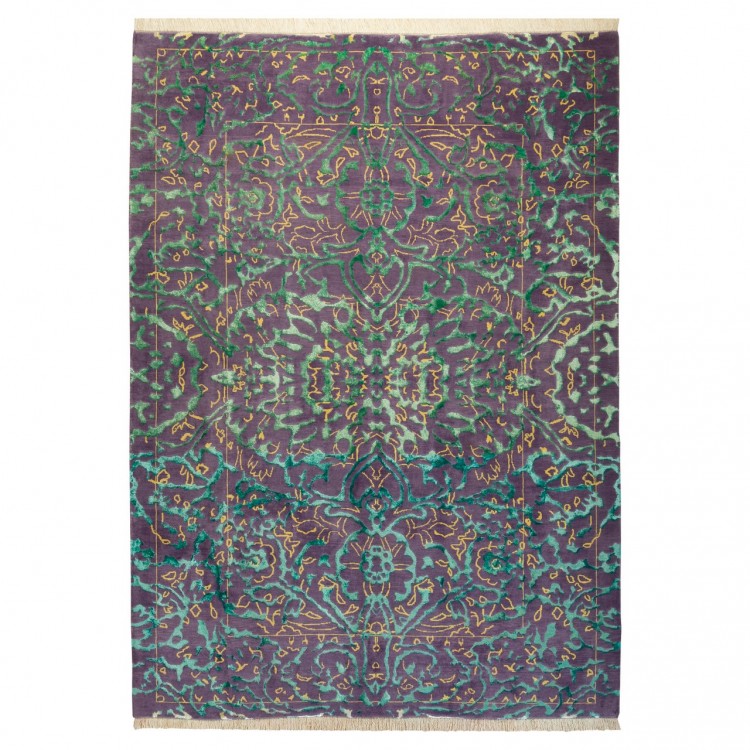 Tappeto persiano Tabriz annodato a mano codice 701205 - 202 × 281