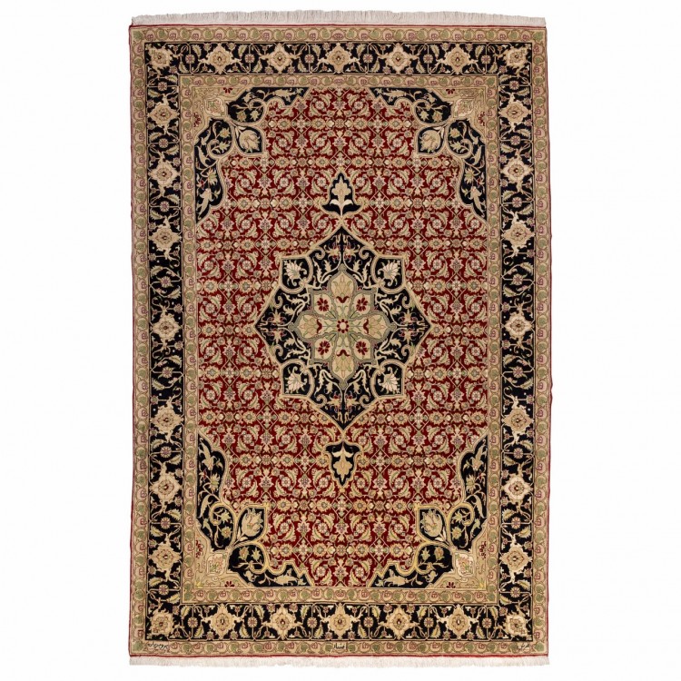 Tappeto persiano Tabriz annodato a mano codice 701319 - 172 × 262