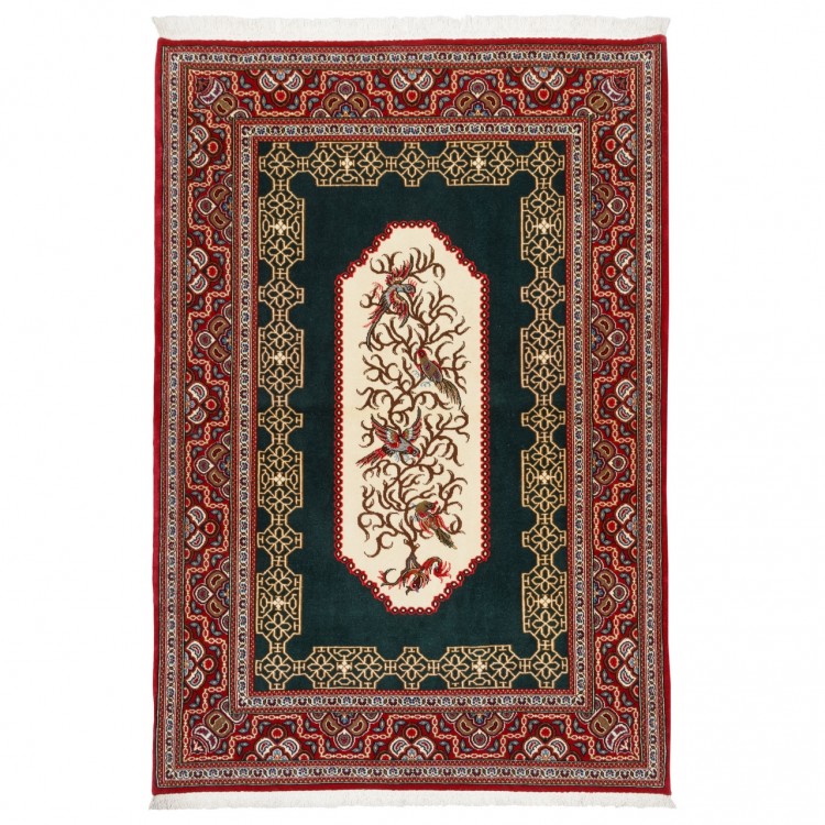 Tapis persan Qom fait main Réf ID 183094 - 105 × 153