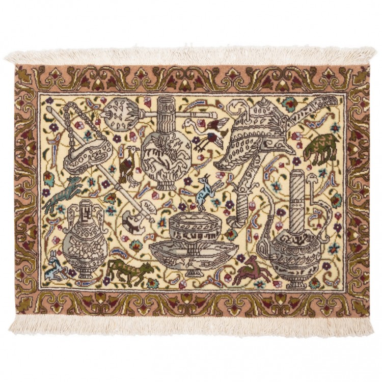 Tappeto persiano Tabriz annodato a mano codice 102391 - 76 × 55
