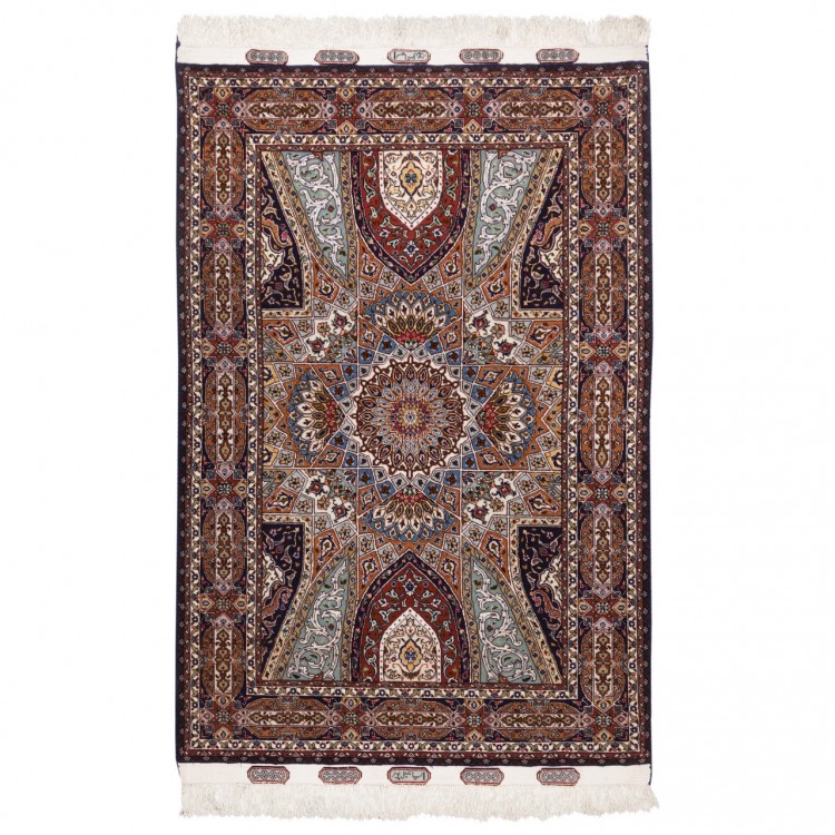 Tappeto persiano Tabriz annodato a mano codice 186006 - 104 × 153