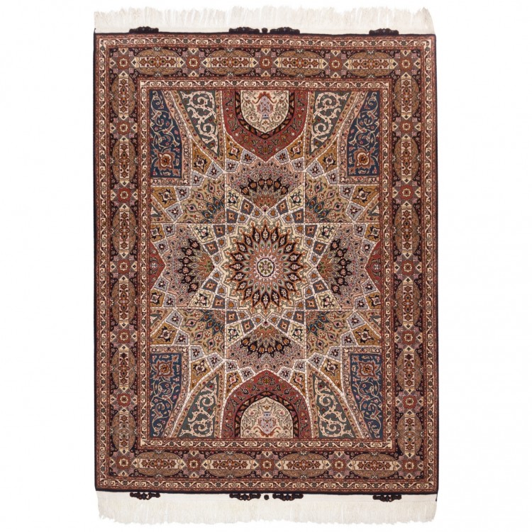 Tappeto persiano Tabriz annodato a mano codice 186029 - 153 × 204