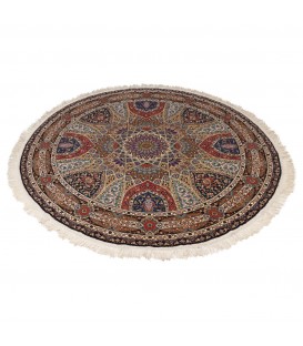 Tappeto persiano Tabriz annodato a mano codice 186042 - 204 × 204