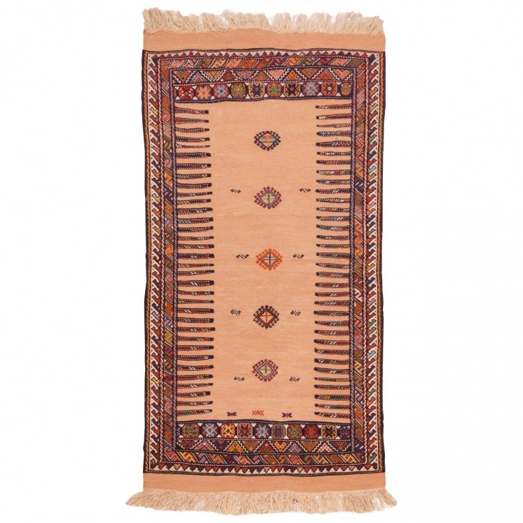 Kilim persiano Curdo Quchan annodato a mano codice 188026 - 67 × 138