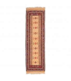 Kilim persiano Curdo Quchan annodato a mano codice 188029 - 68 × 202