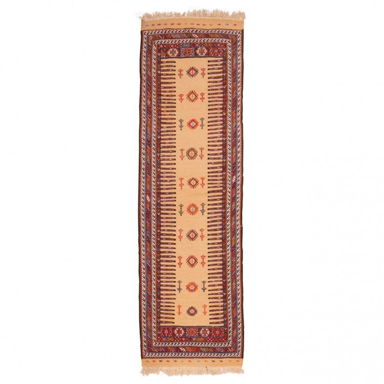 Kilim persiano Curdo Quchan annodato a mano codice 188029 - 68 × 202