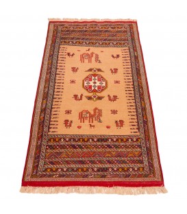 Kilim persiano Curdo Quchan annodato a mano codice 188031 - 106 × 187