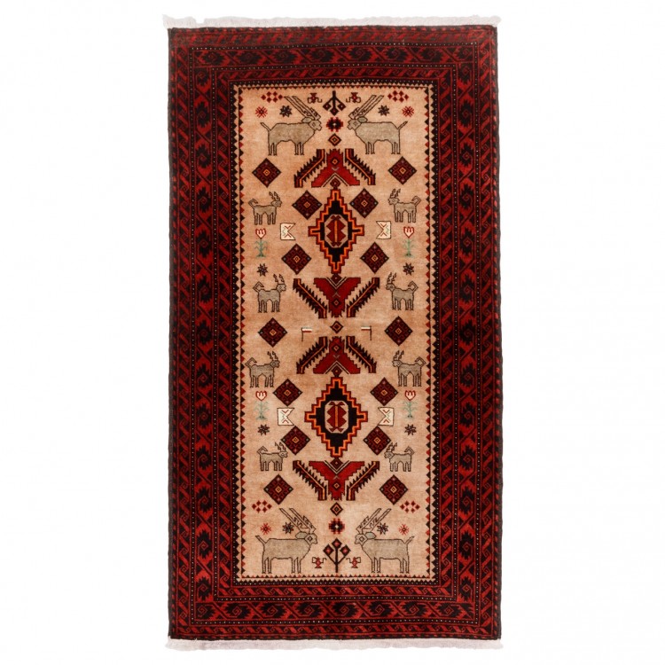 Tapis persan Baluch fait main Réf ID 188073 - 104 × 193