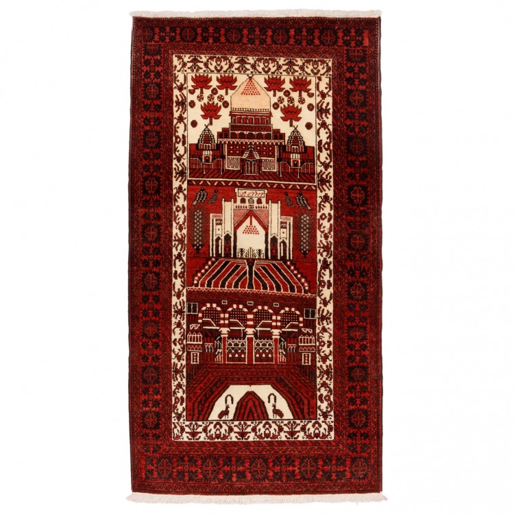 Tapis persan Baluch fait main Réf ID 188079 - 96 × 182