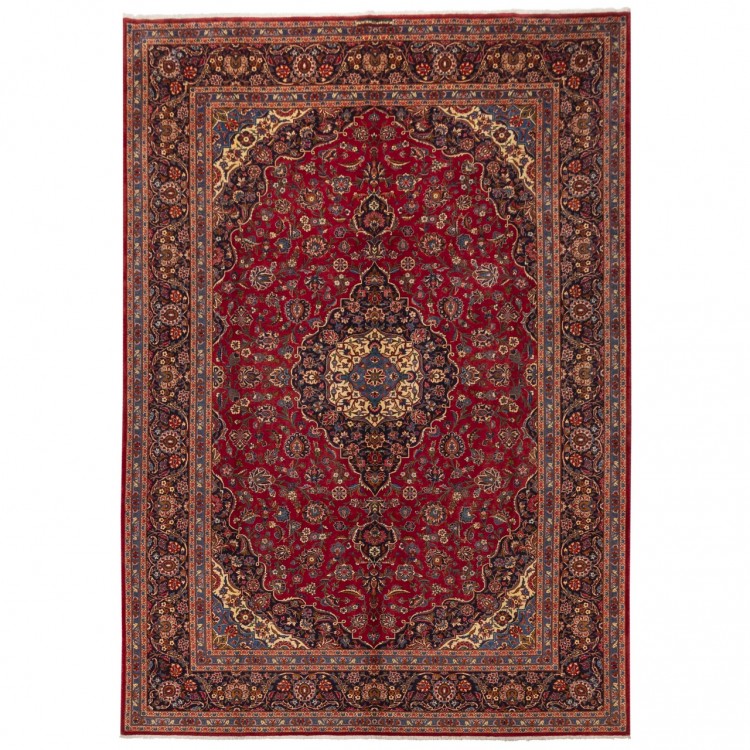 Tappeto persiano Kashan annodato a mano codice 187293 - 273 × 386